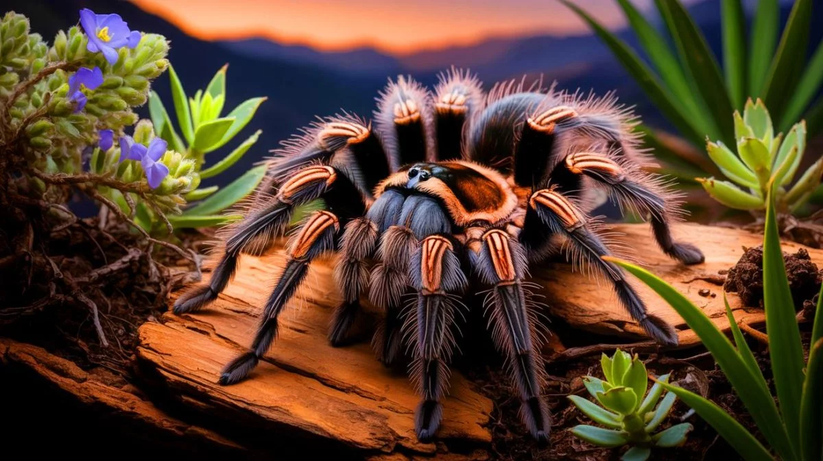 Illustration de la tarentule Aphonopelma jacobii récemment découverte dans les Chiricahua Mountains en Arizona.