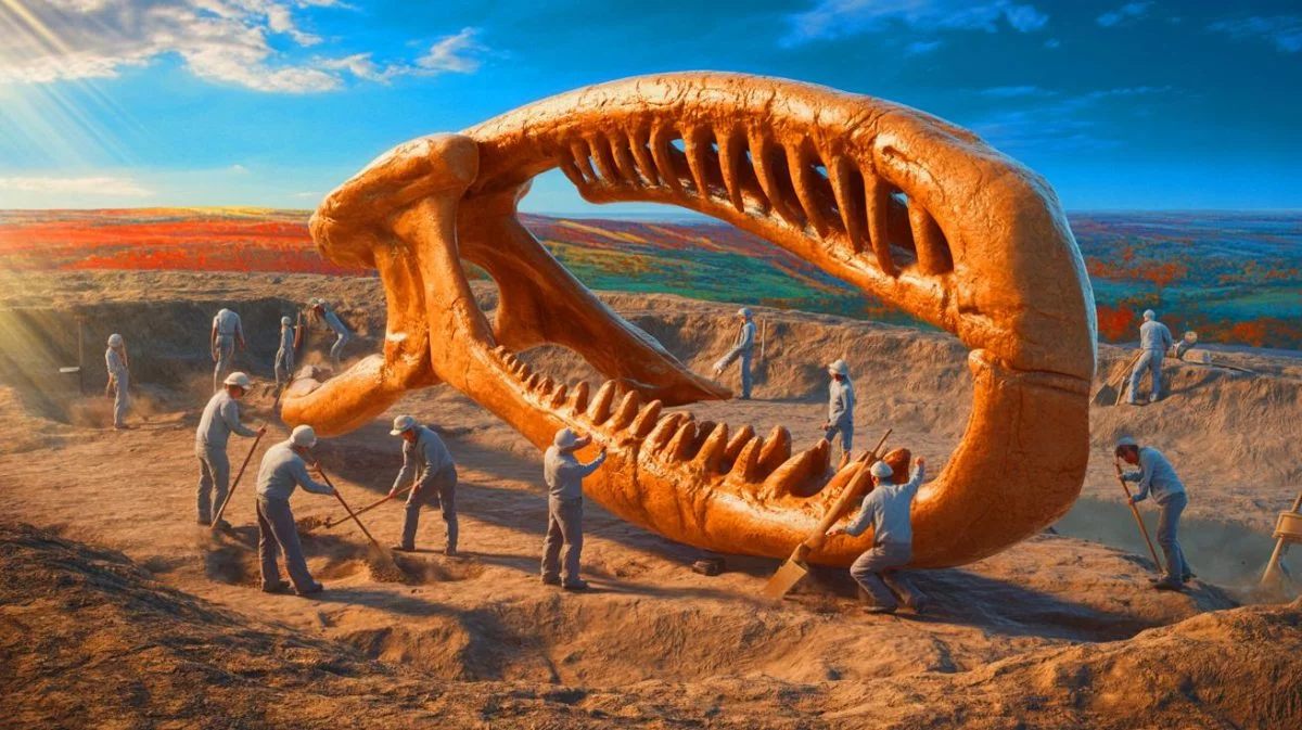 Illustration de l'omoplate quasi-intacte d'un Camarasaurus découverte à Angeac-Charente.