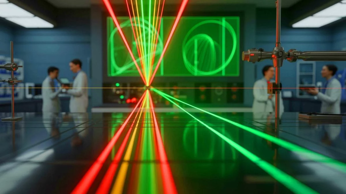 Illustration de l'expérience des fentes de Young démontrant la dualité onde-particule.