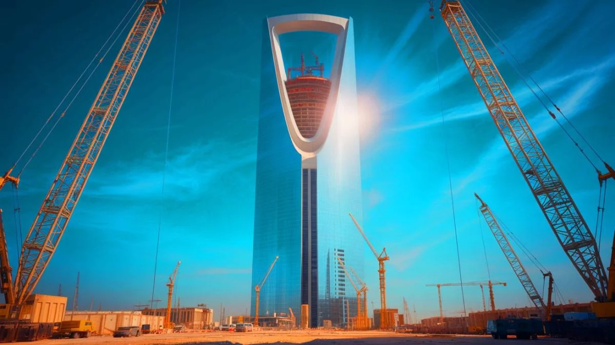 Illustration de la JEC Tower de Jeddah, le futur gratte-ciel le plus haut du monde, générée par intelligence artificielle.