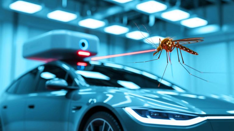 « J&rsquo;ai transformé ma voiture en arme contre les moustiques » : cet ingénieur génial adapte un radar électrique pour pulvériser ces nuisibles avec un laser
