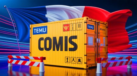 Illustration de l'impact des plateformes de commerce en ligne asiatiques sur le marché français. Image réalisée par IA.