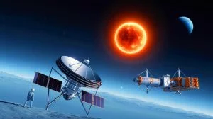 Illustration de l'astéroïde 2024 YR4 et de la coopération internationale pour la défense planétaire. Image réalisée par IA.
