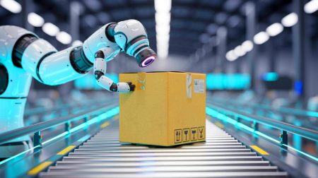 Illustration de la technologie robotique du MIT permettant de voir à travers les matériaux opaques, générée par intelligence artificielle.