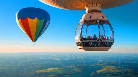 Illustration de voyages stratosphériques en ballon proposés par Zephalto, offrant une vue unique de la Terre à 25 kilomètres d'altitude.