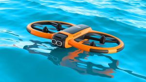 Illustration de l'HoverAir Aqua, drone innovant conçu pour les sports nautiques.