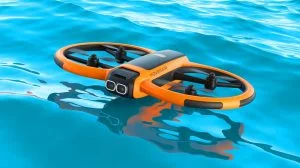 Illustration de l'HoverAir Aqua, drone innovant conçu pour les sports nautiques.