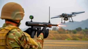 Illustration de la technologie de neutralisation des drones avec le dispositif NEROD RF.