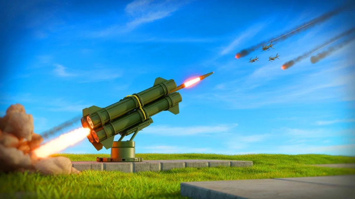 Illustration de la neutralisation de drones par le Sky Sphere avec le CICADA eMissile.