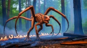 Illustration de l'araignée assassin de Kangaroo Island, un symbole de la biodiversité menacée en Australie.
