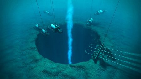 Illustration de l'anomalie géoïde de l'océan Indien, un creux gravitationnel unique et fascinant situé au sud du Sri Lanka.