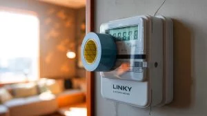 Illustration de la méfiance envers le compteur Linky et les rumeurs de surveillance associées.