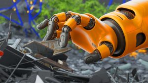 Illustration de la main robotique géante développée par le projet CAFE pour sécuriser les interventions en zones sinistrées.