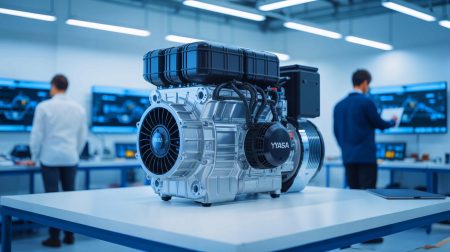 Illustration de la densité de puissance record du moteur électrique prototype de YASA.