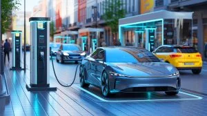 Illustration de la technologie de recharge ultra-rapide de BYD pour véhicules électriques.