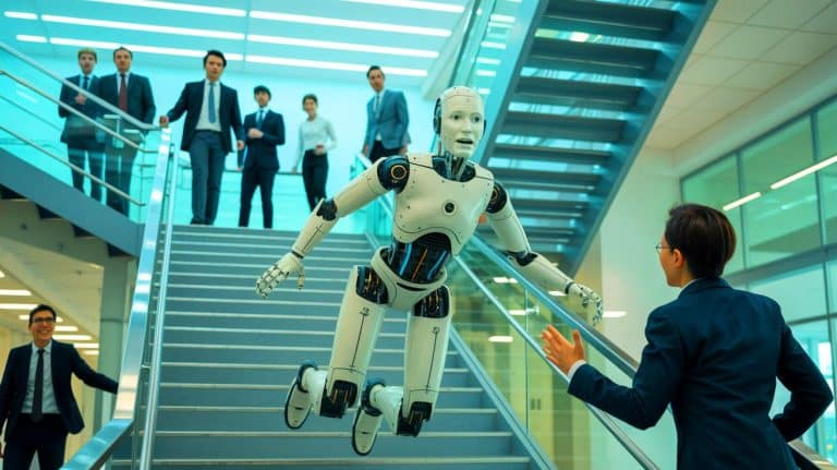 Pour les employés « le robot fonctionnaire a craqué en moins d’un an » : sa chute dans les escaliers illustre l’échec cuisant de la robotisation du service public
