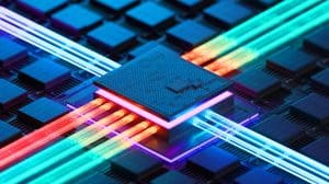 « La première puce à 1 000 Gb/s révolutionne l’IA » : un bond technologique qui change le calcul haute performance Illustration de la puce optique révolutionnaire développée par le COPL pour un transfert de données ultra-rapide et économe en énergie.