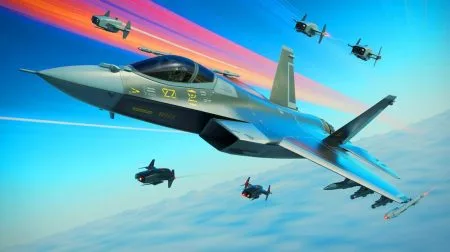 Illustration de l'avion de chasse Tempest, symbole de l'innovation militaire du Royaume-Uni.