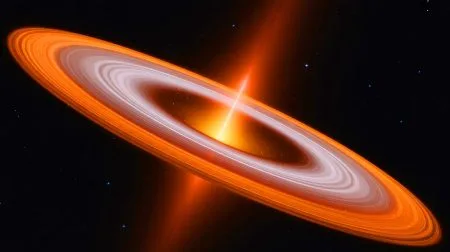 Illustration de la structure excentrique du disque de Fomalhaut autour de l'étoile.