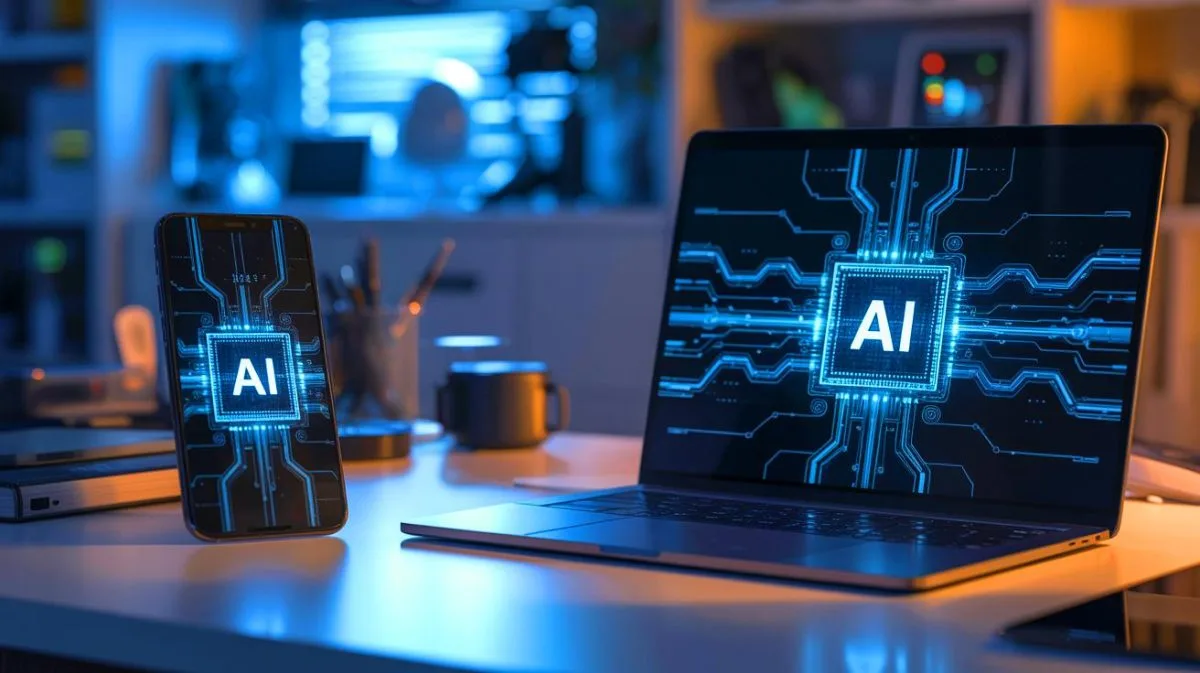 Illustration de la sécurité des modèles d'intelligence artificielle en dispositifs quotidiens.