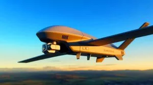 Illustration de l'EuroDrone en cours de développement par Airbus, Dassault Aviation et Leonardo.