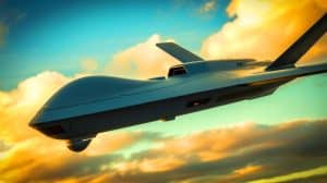 Illustration de Vectis, le drone autonome furtif développé par Lockheed Martin pour une domination aérienne avancée.