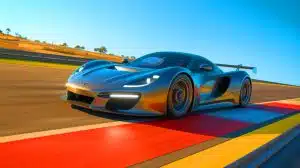 Illustration de l'hypercar Czinger 21C lors de sa campagne record en Californie.