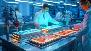 Illustration de la recherche sur les batteries solides à base de sodium.