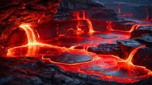 Illustration de la formation hypothétique d'un océan de magma basal sous la surface terrestre.