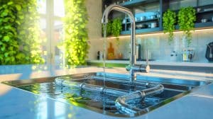 Illustration de l'innovation Pifilt pour le recyclage des eaux grises domestiques.
