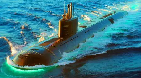 Illustration de l'avancée technologique des sous-marins indiens avec un réacteur nucléaire de 200 MWe.