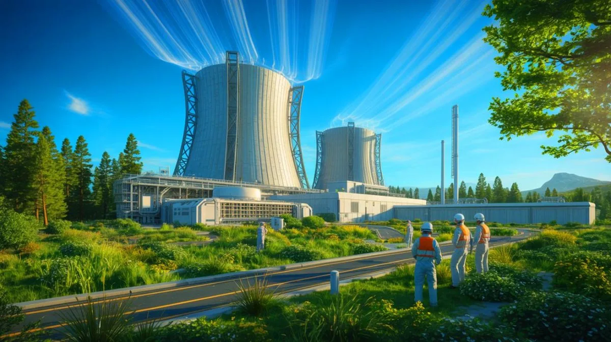 Illustration de la transformation des déchets nucléaires en source d'énergie par Thorizon.