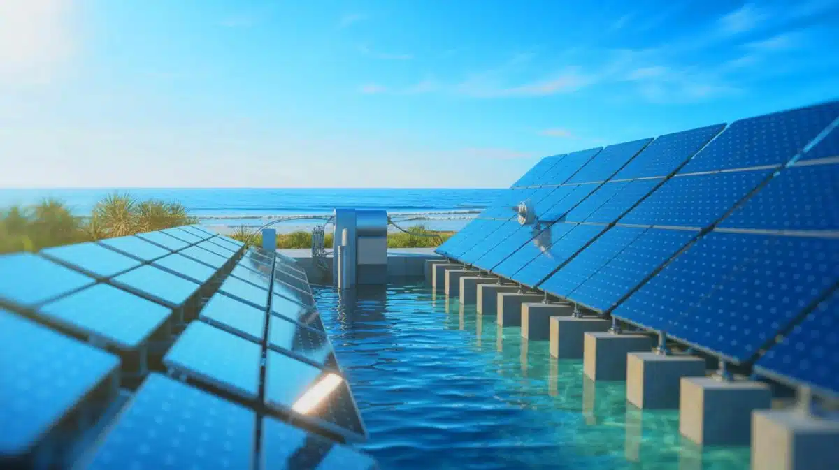 Illustration de la technologie de dessalement solaire innovante développée par l'Institut national de science et de technologie d'Ulsan.