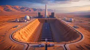 Illustration de la construction majeure au centre nucléaire de Dimona révélée par des images satellites.