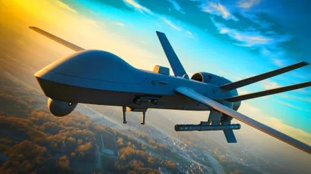 Illustration de l'Eurodrone et des défis stratégiques et opérationnels auxquels il est confronté.