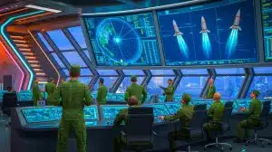Illustration de la surveillance mondiale des missiles par la Chine grâce à un système de défense avancé.