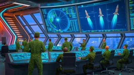 « Un système chinois suit les missiles depuis la Terre jusqu’à l’espace » : l’avance de Pékin sur le projet Golden Dome américain Illustration de la surveillance mondiale des missiles par la Chine grâce à un système de défense avancé.