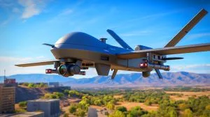 Illustration de l'intégration des drones et de l'IA dans le cadre militaire français.