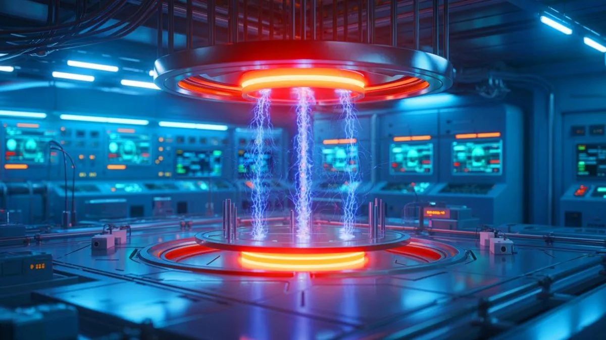 Illustration de la réaction de fusion nucléaire maintenue pendant 22 minutes dans le réacteur Tokamak WEST.