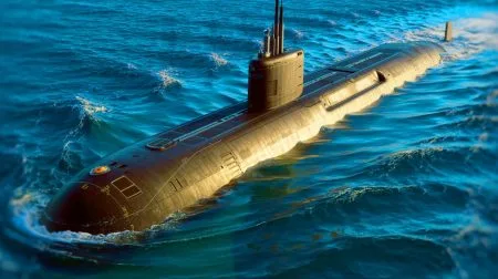 Illustration de l'USS Iowa, sous-marin nucléaire d'attaque rapide.