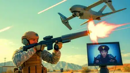 Illustration de la stratégie des Marines pour contrer les menaces de drones.