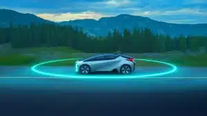 Illustration de l'innovation de Toyota avec un moteur fonctionnant à l'ammoniac.