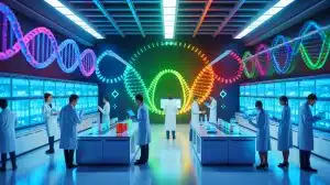 Illustration de l'impact des innovations technologiques sur la médecine et l'énergie.