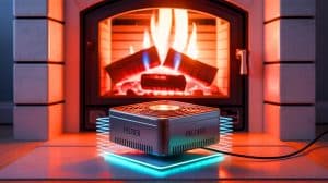 Illustration de l'efficacité du ventilateur de poêle à bois pour diffuser la chaleur.