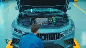 Illustration de la conversion d'une voiture à l'utilisation de bioéthanol grâce au kit BIOFlex Air de Biomotors.