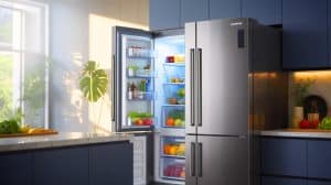 « Samsung dévoile le frigo Bespoke AI à l’IFA 2025 » : une innovation qui conserve les aliments bien plus longtemps Illustration de la présentation du réfrigérateur Samsung Bespoke AI Hybrid Cooling lors de l'IFA de Berlin.