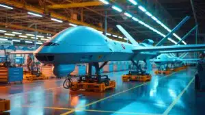 Illustration de la production du drone de combat KIZILELMA par la Turquie.
