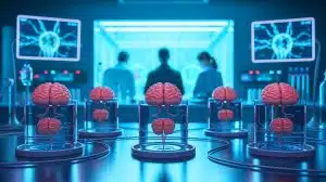 Illustration de l'émergence de la conscience dans les organoïdes cérébraux cultivés en laboratoire.