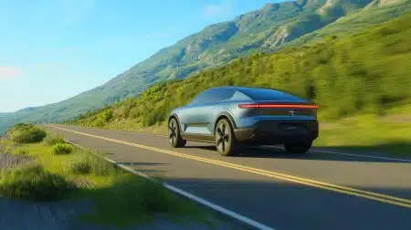 Illustration de l'exploit d'autonomie du SUV électrique Polestar parcourant 935,44 km sur une seule charge.