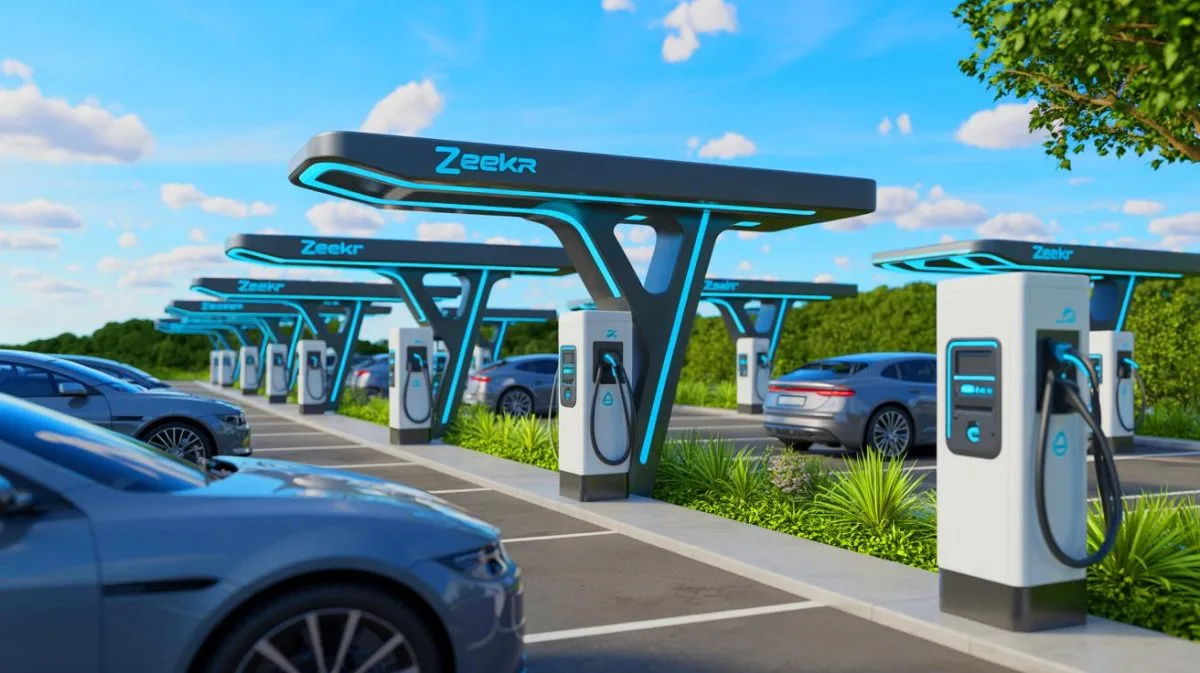 Illustration de l'annonce du chargeur de 1,2 MW de Zeekr surpassant les technologies de BYD et Tesla.